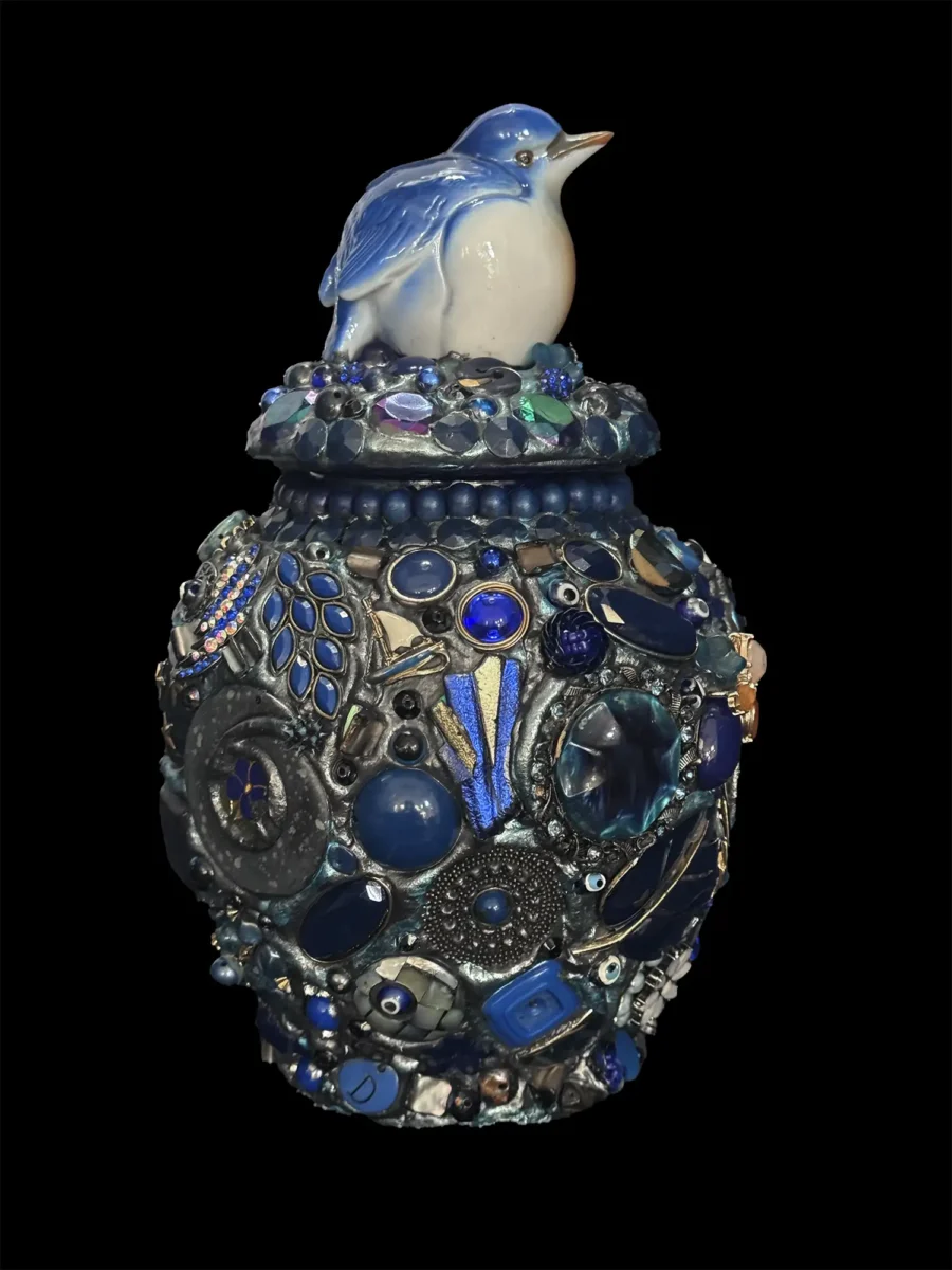 Blue Bird Urn