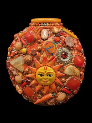 Orange Sun Memory Vase
